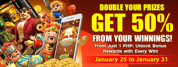 Get 50% from your winninggs