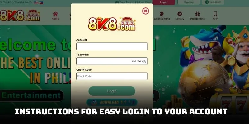 Instructions for easy login to your account on devices
